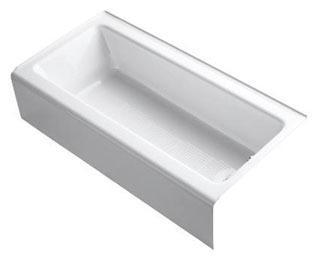 Photo 1 of 
KOHLER
Bellwether 60 in. x 30 in. ADA Cast Iron Alcove Bathtub with Integral Farmhouse Apron and Right-Hand Drain in White