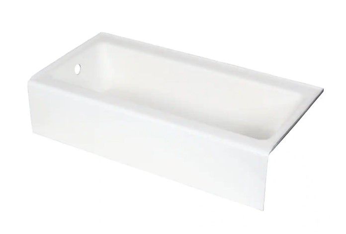 Photo 1 of 
KOHLER
Bellwether 60 in. x 30 in. ADA Cast Iron Alcove Bathtub with Integral Farmhouse Apron and Left-Hand Drain in White