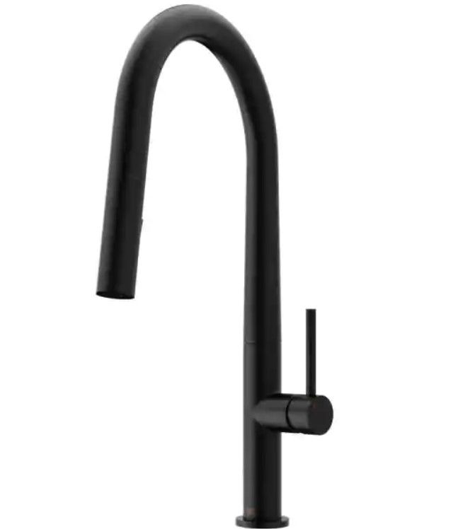 Photo 1 of 
VIGO
Greenwich Single-Handle Pull-Down Sprayer Kitchen Faucet in Matte Black