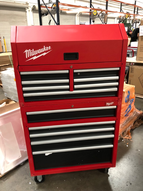 Photo 2 of 
Milwaukee
High Capacity 36 in. 12-Drawer Tool Chest and Cabinet Combo

**minor dent on item pictured**some cosmetic scratches 