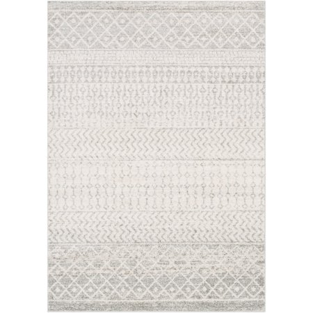 Photo 1 of 6 Ft. 7 in. X 9 Ft. Elaziz Area Rug, Light Gray, Medium Gray & White