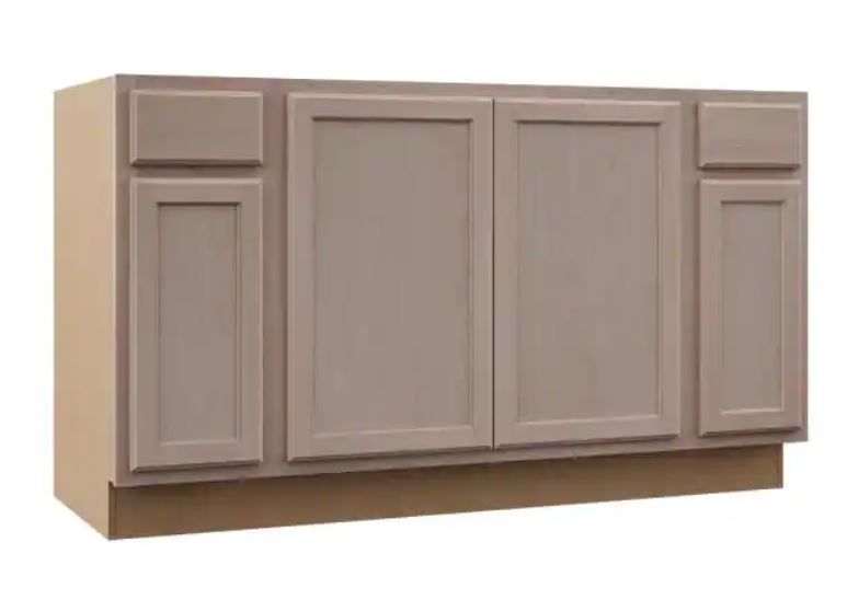 Photo 1 of *DAMAGED* Hampton Bay Shaker Assembled 24x34.5x24 in. Drawer Base Kitchen Cabinet with Ball-Bearing Drawer Glides in Java
