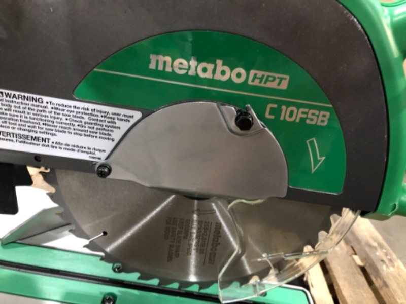 Photo 5 of **NONFUNCTIONAL**
Metabo HPT 10-Inch Sliding Compound Miter Saw, Double-Bevel, Electronic Speed Control, 12 Amp Motor, Electric Brake, 5-Year Warranty (C10FSBS)
