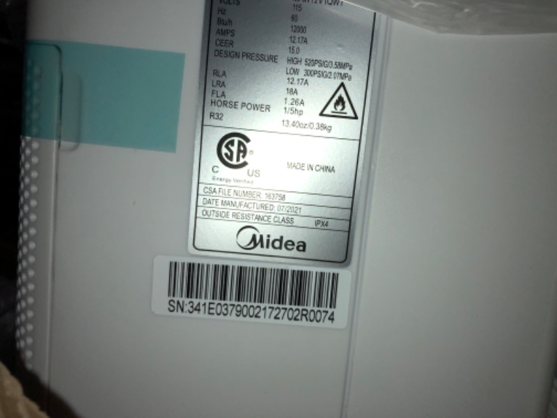 Photo 16 of 
Midea 12,000 BTU U-Shaped Inverter Window Air Conditioner WiFi, 9X Quieter, Over 35% Energy Savings ENERGY STAR MOST EFFICIENT