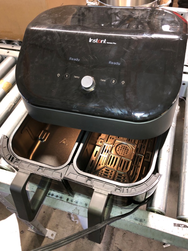 Photo 3 of Instant Pot Vortex Plus XL 8-quart Dual Basket Air Fryer Oven, 2 Independent Frying Baskets, ClearCook Windows, Digital Touchscreen, Dishwasher-Safe Baskets, Includes Free App with over 1900 Recipes
