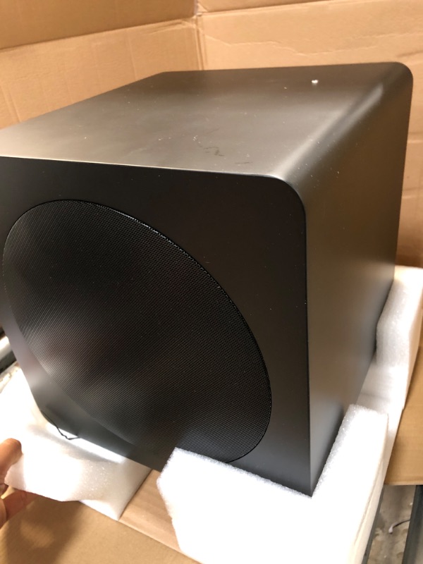 Photo 3 of Kanto sub8 Powered Subwoofer – 8” Paper Cone Driver — Powerful Bass Extension – Matte Black
