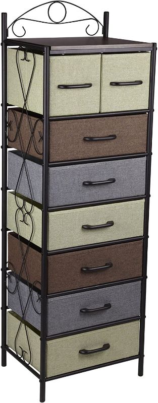 Photo 1 of Household Essentials 8044-1 Victorian 8 Drawer Tower | Storage Dresser or Chest | Black
