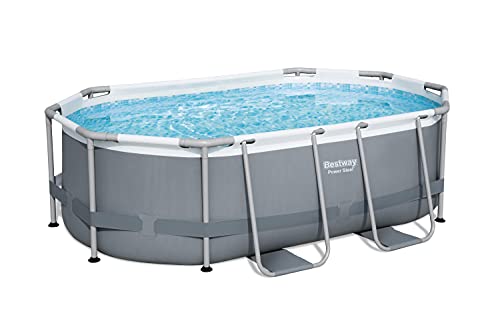 Photo 1 of Bestway Oval Above Ground Pool Set (10' X 6'7" X 33")| Includes Filter Pump & ChemConnect Dispenser
