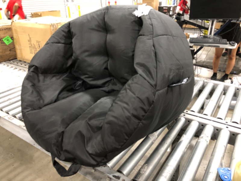 Photo 3 of (CORNER HOLE) Big Joe Milano Beanbag Chair Stretch Limo Black Smartmax
