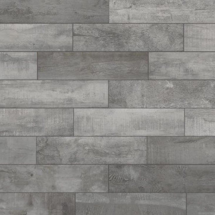 Photo 1 of 19 cases of Florida Tile Home Collection Wind River Grey 6 in. x 24 in. Porcelain Floor and Wall Tile (14 sq. ft./case)