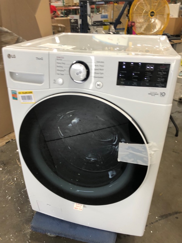 Photo 16 of ***PARTS ONLY*** MAKES LOUD NOISES, LG Electronics 27 in. 4.5 cu. ft.Ultra Large Capacity White Front Load Washer with Steam and Wi-Fi Connectivity