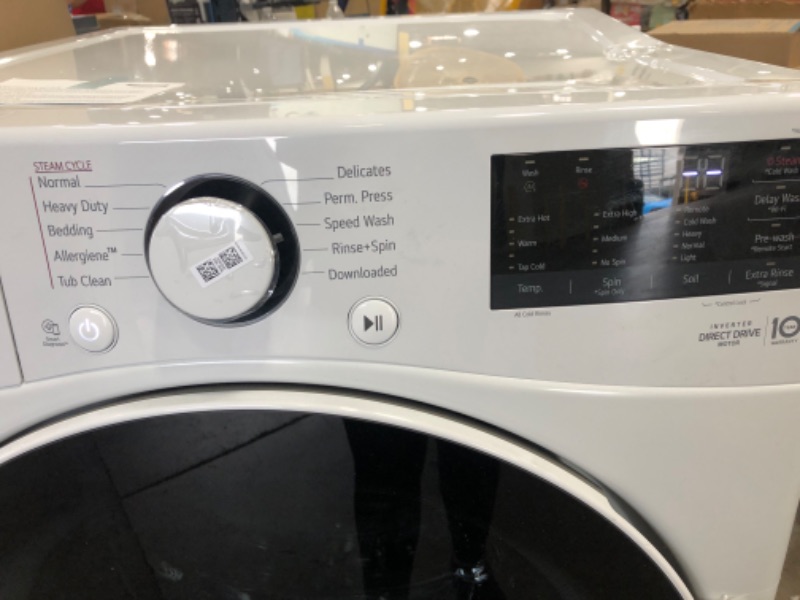 Photo 15 of ***PARTS ONLY*** MAKES LOUD NOISES, LG Electronics 27 in. 4.5 cu. ft.Ultra Large Capacity White Front Load Washer with Steam and Wi-Fi Connectivity