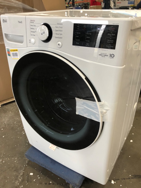 Photo 19 of LG Electronics 27 in. 4.5 cu. ft.Ultra Large Capacity White Front Load Washer with Steam and Wi-Fi Connectivity