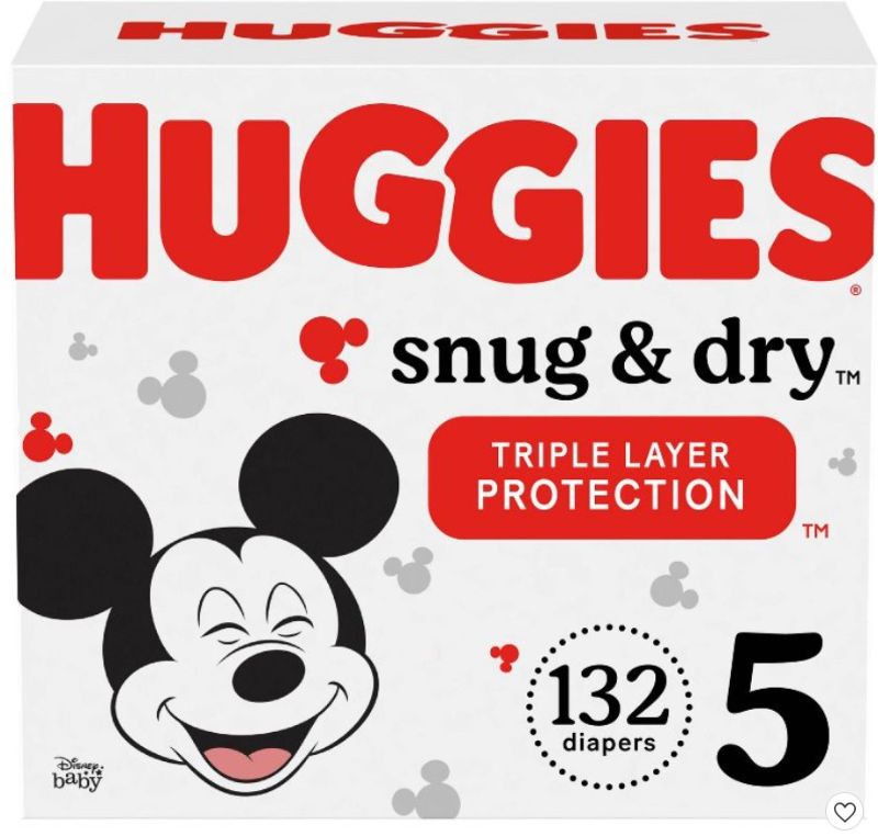 Photo 1 of Huggies Snug & Dry Baby Disposable Diapers-132 DIAPERS - Size 5


