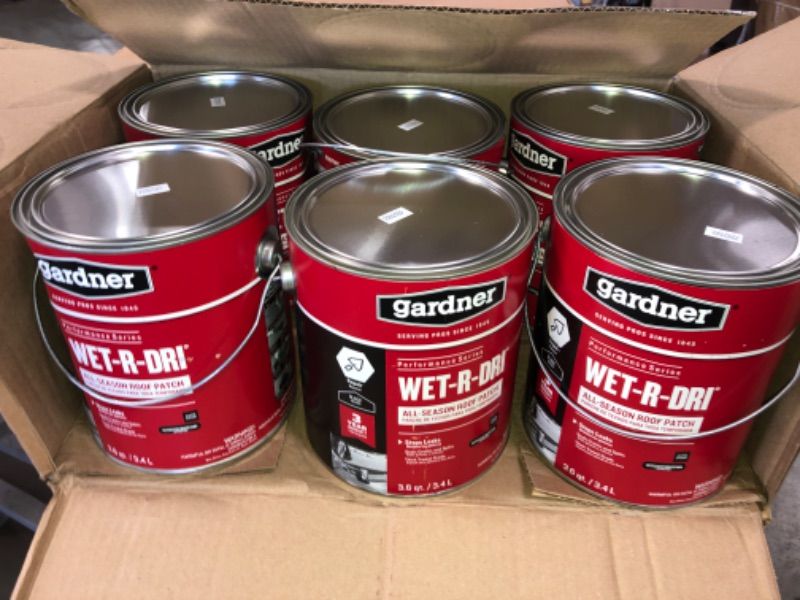 Photo 2 of 6 PACK - Gardner-Gibson 441041 New Wet-Dry Roof Cement 1 Gallon
