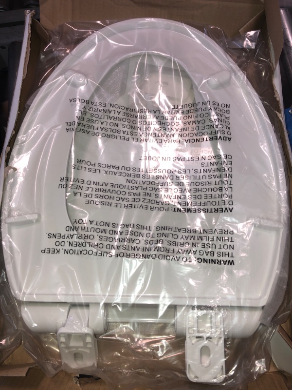 Photo 1 of  0.8 GPF Ultra-High-Efficiency Single Flush Elongated Toilet seat in White