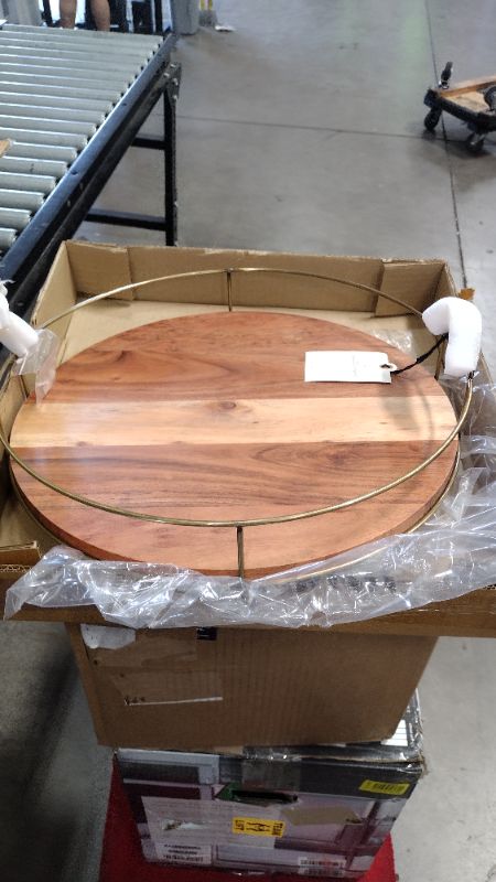 Photo 3 of 16" Round Wood and Wire Tray - Hearth & Hand™ with Magnolia
