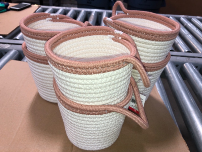 Photo 2 of 3 PACK - HANGING ROPE BASKET PINK 662 -2 PIECES