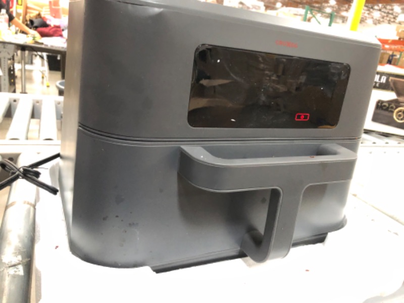 Photo 3 of **DIRTY NEED TO CLEAN**
CRUXGG 6-in-1 9qt Air Fryer with TriZone Technology - Smoke Gray
