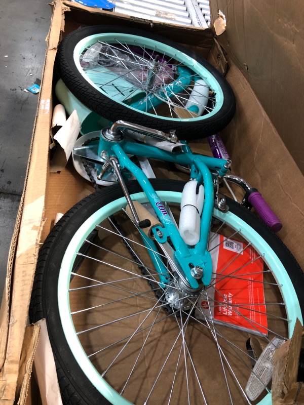 Photo 3 of Schwinn Elm Girls Bike for Toddlers and Kids, 20-Inch Wheels, Teal
