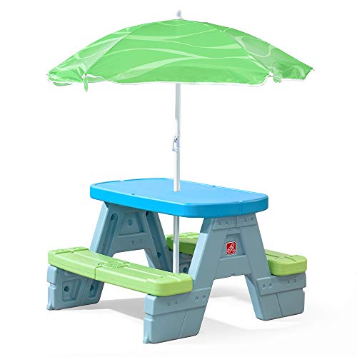 Photo 1 of Step2 Sun & Shade Umbrella Kids Picnic Table, Multiple
