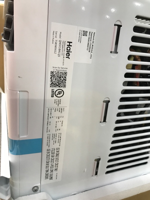 Photo 4 of **UNIT MAKES NOISES* MINOR DAMAGE* Haier Window Air Conditioner 10000 BTU, Wi-Fi Enabled, Energy-Efficient Cooling for Medium Rooms, 10K BTU Window AC Unit with Easy Install Kit, Control Using Remote or Smartphone App
