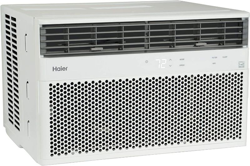 Photo 1 of **UNIT MAKES NOISES* MINOR DAMAGE* Haier Window Air Conditioner 10000 BTU, Wi-Fi Enabled, Energy-Efficient Cooling for Medium Rooms, 10K BTU Window AC Unit with Easy Install Kit, Control Using Remote or Smartphone App
