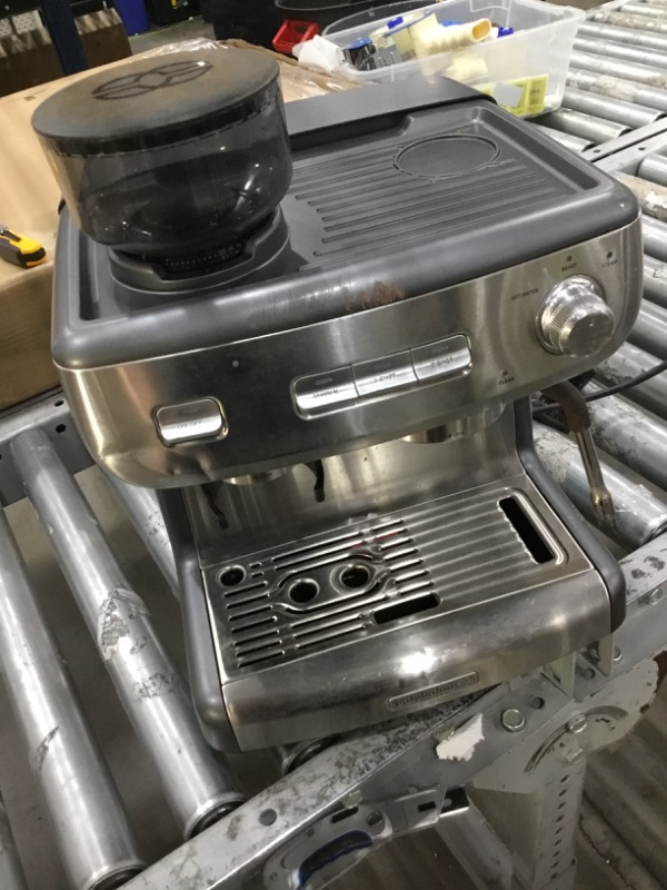 Photo 2 of ***NON-FUNCTIONAL/PARTS ONLY***
Calphalon Espresso Machine with Coffee Grinder, Tamper, Milk Frothing Pitcher, and Steam Wand, Temp iQ 15 Bar Pump, Stainless Steel
