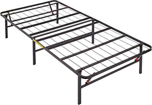 Photo 1 of Amazon Basics Foldable Metal Platform Bed Frame with Tool Free Setup, 14 Inches High, Twin, Black ?75"L x 39"W x 14"H

