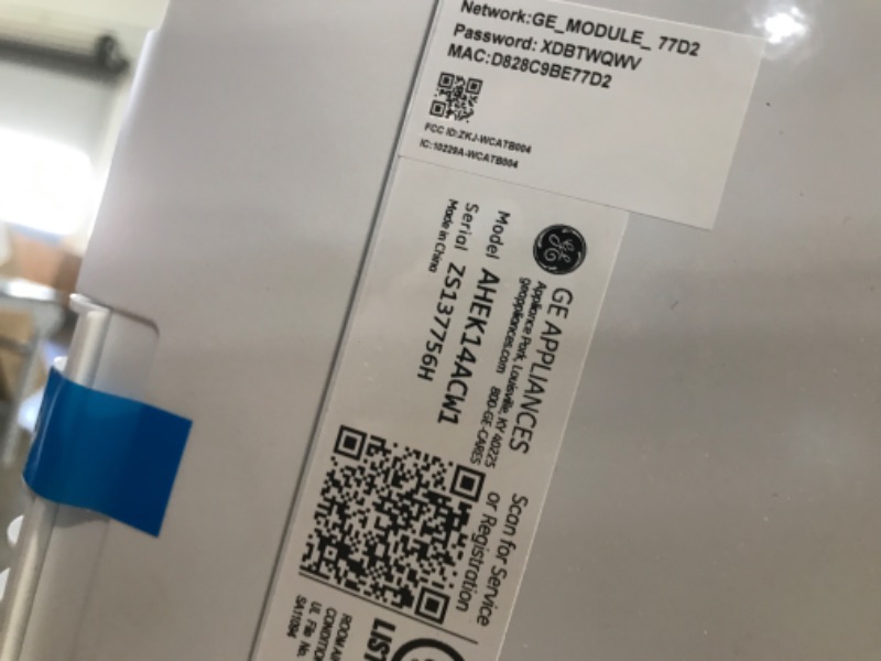 Photo 4 of GE Window Air Conditioner 14000 BTU, Wi-Fi Enabled, Energy-Efficient Cooling for Large Rooms, 14K BTU Window AC Unit with Easy Install Kit, Control Using Remote or Smartphone App 21.34 x 20.16 x 15.08 inches

