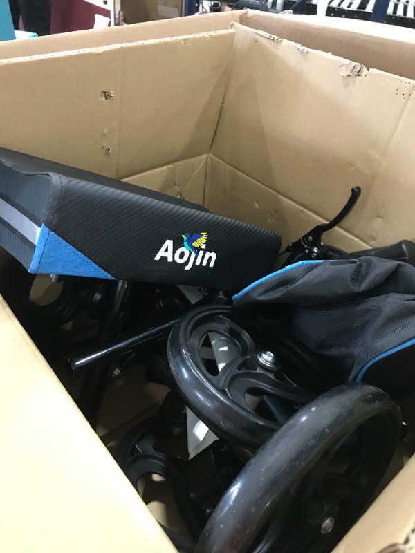 Photo 1 of USED: Aojin Steerable Knee Walker Deluxe Medical Scooter for Foot Injuries Compact Crutches, 2022 Upgraded Model with Dual Rear on-Wheel Brake and Shock Absorption Under The Knee pad