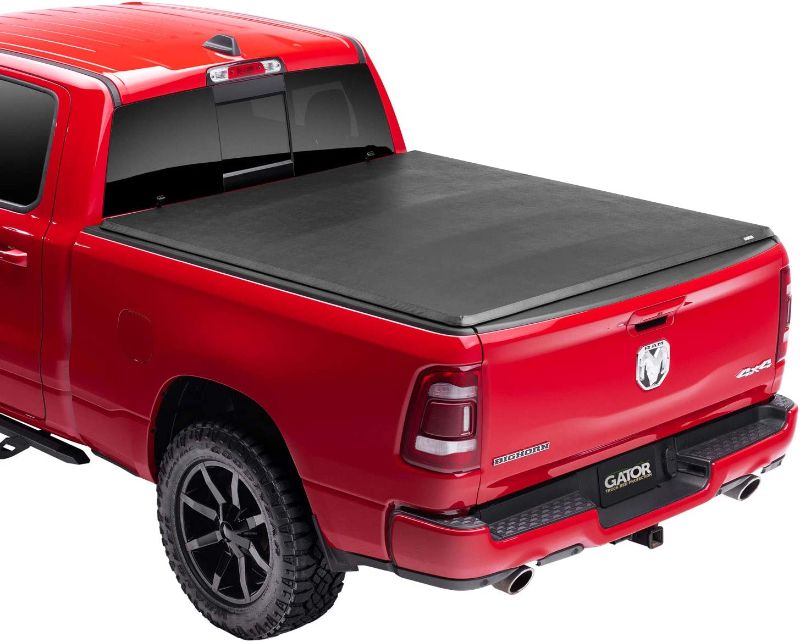 Photo 1 of **FRAME IS BENT**PARTS ONLY**
Gator ETX Soft Tri-Fold Truck Bed Tonneau Cover | 59422 | Fits 2019 - 2022 Dodge Ram w/o multifunction (split) tailgate 6' 4" Bed (76.3")

