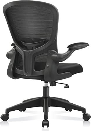 Photo 1 of Office Chair, FelixKing Ergonomic Desk Chair with Adjustable Height, Swivel Computer Mesh Chair with Lumbar Support and Flip-up Arms, Backrest with Breathable Mesh (Black) 25.2"D x 25.2"W x 37.4"H

