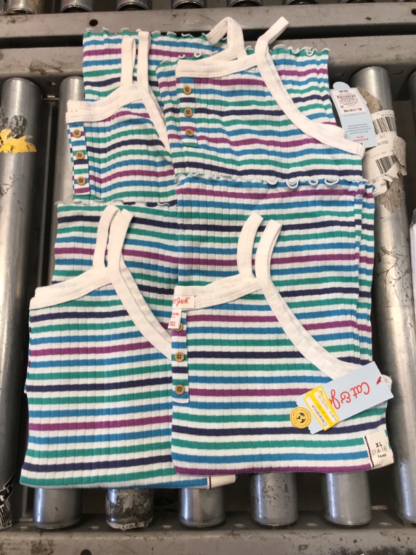 Photo 2 of 4 PACK: Girls' Rib Knit Tank Top - Cat & Jack™ XL (14-16)

