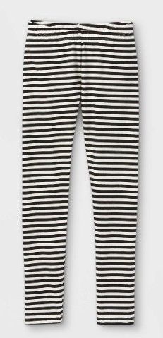 Photo 1 of 5 PACK: Girls' Striped Leggings - Cat & Jack™ Black/Cream
2 small (6/6x), 2 medium (7/8), 1 large (10/12)