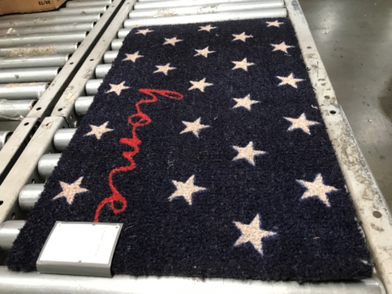 Photo 2 of 1'6"x2'6" Home Stars Doormat Blue - Threshold™

