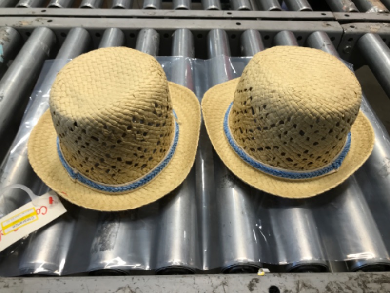 Photo 2 of 2 Pack: Boys' Woven Tape Straw Hat - Cat & Jack™ Off White One Size

