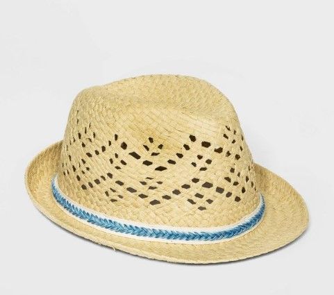 Photo 1 of 2 Pack: Boys' Woven Tape Straw Hat - Cat & Jack™ Off White One Size

