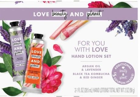 Photo 1 of 2 SETS: Love Beauty and Planet Argan Oil and Lavender, Black Tea Kombucha and Red Ginger Hand Lotion Set - 1oz/2ct

