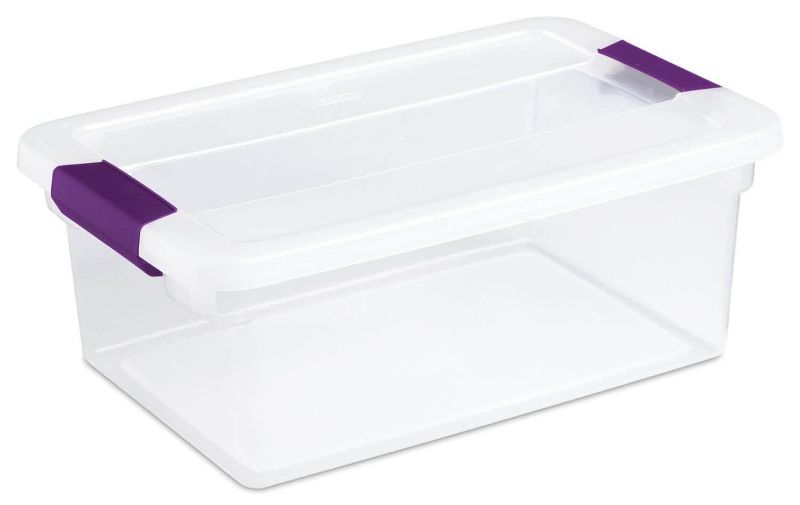 Photo 1 of **MISSING LIDS** **SET OF 3** Sterilite Clearview Storage Box with Latched Lid 17531712 - 15 Qt. 17"L X 11-1/8"W X 6-1/2"H - Pkg Qty 12
