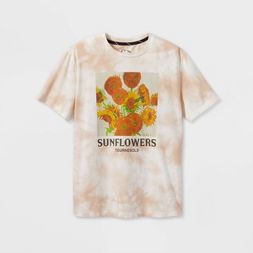 Photo 1 of 2 PACK*
Boys' 'Van Gogh Sunflower Painting' Graphic Short Sleeve T-Shirt - art class™ Beige -XS

