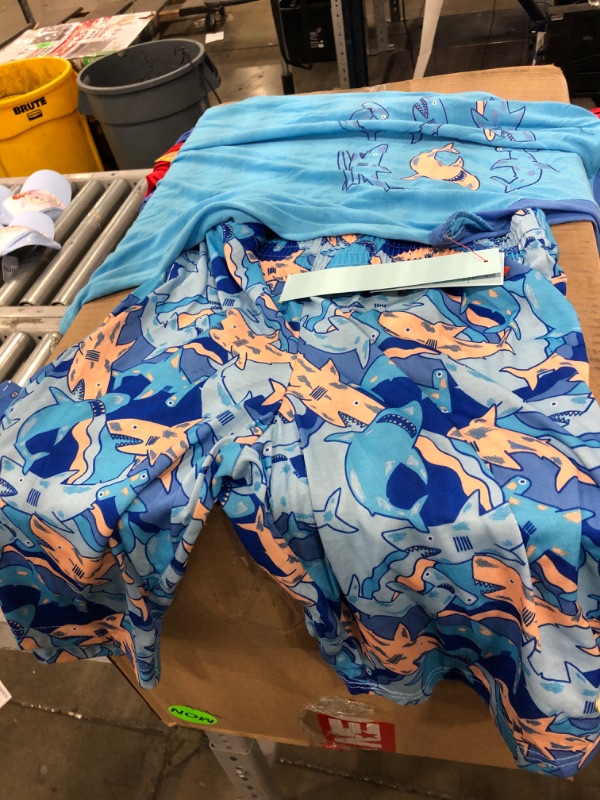 Photo 2 of 2 PACK*
BOYS 2PC BLUE SHARK PAJAMA SET-XL