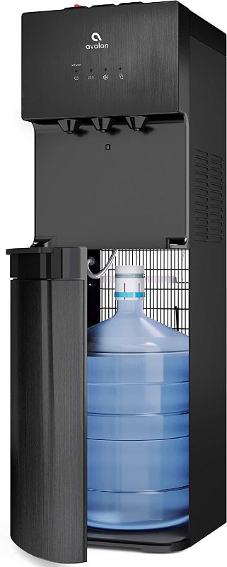 Photo 1 of Avalon A3BLK Self Cleaning Bottom Loading Water Cooler Dispenser, 3 Temperature-UL/Energy Star Approved-Black Stainless Steel
