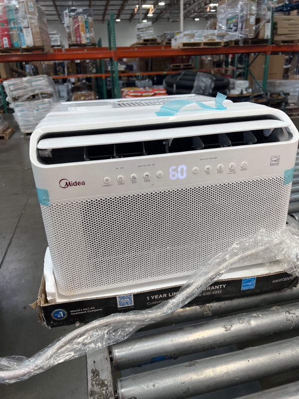 Photo 2 of Midea 8,000 BTU U-Shaped Smart Inverter Window Air Conditioner–Cools up to 350 Sq. Ft., Ultra Quiet with Open Window Flexibility, Works with Alexa/Google Assistant, 35% Energy Savings, Remote Control
