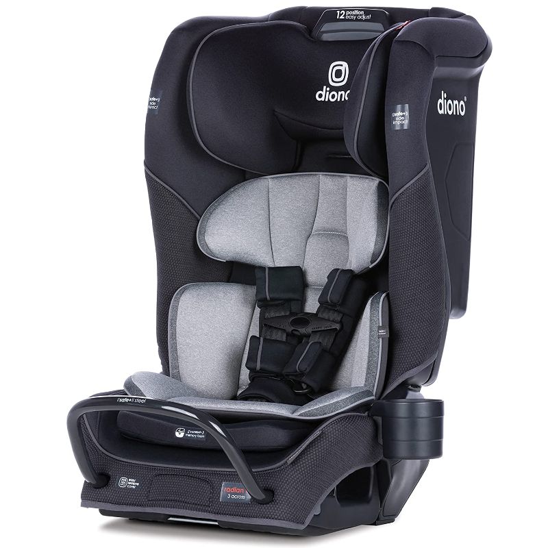 Photo 1 of Diono Radian 3QX 4-in-1 Rear & Forward Facing Convertible Car Seat, Safe+ Engineering 3 Stage Infant Protection, 10 Years 1 Car Seat, Ultimate Protection, Slim Fit 3 Across, Black Jet
**HAS BOX CUTTER SLASH**
