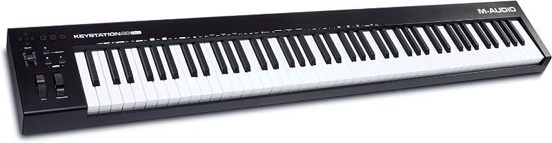 Photo 1 of M-Audio Keystation 88 MK3 – 88 Key Semi Weighted MIDI Keyboard Controller for Complete Command of Virtual Synthesizers and DAW parameters
