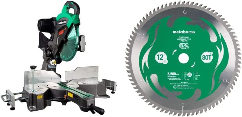 Photo 1 of Metabo HPT 12" Sliding Compound Miter Saw, Compact Slide System, 15-Amp Motor With 12-Inch Miter Saw Blade, 5500 Max Rpm
