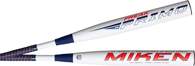 Photo 1 of **HAS SCRATCHES**
Miken | Freak Primo | Balanced | USA/ASA Slowpitch Softball Bat | 14" Barrel | Multiple Styles
