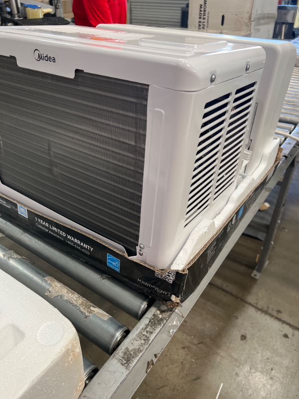 Photo 3 of Midea 8,000 BTU U-Shaped Smart Inverter Window Air Conditioner–Cools up to 350 Sq. Ft., Ultra Quiet with Open Window Flexibility, Works with Alexa/Google Assistant, 35% Energy Savings, Remote Control
