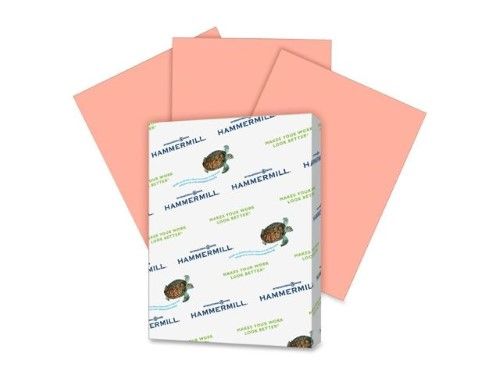 Photo 1 of Hammermill Pack of (500), 8-1/2" X 11" Salmon Colored Copy Paper - Use W/ Laser Printers, Copiers, Fax Machines, Multifunction Machines, Offset
